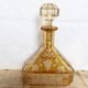 Engraved and cut crystal decanter