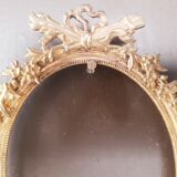 Old bronze oval format frame