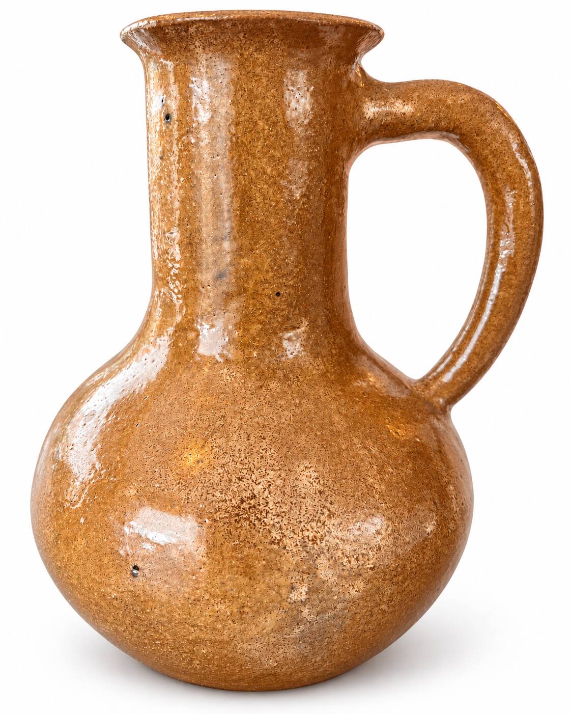 Vintage Studio Pottery Jug – Speckled Brown Glaze