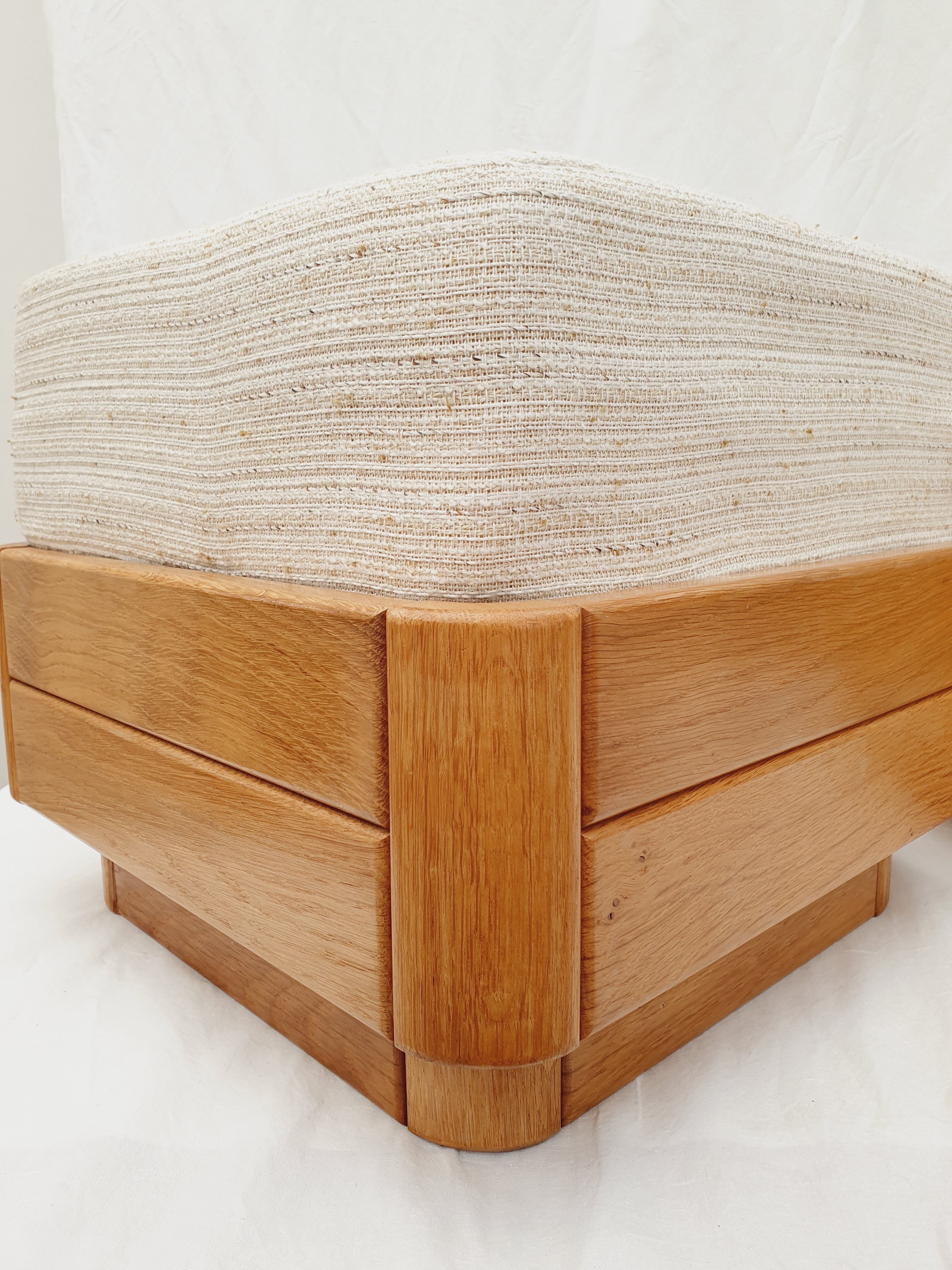 Pouf en bois d'orme