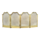 19th-century fireplace screen by Bouhon Frères in brass
