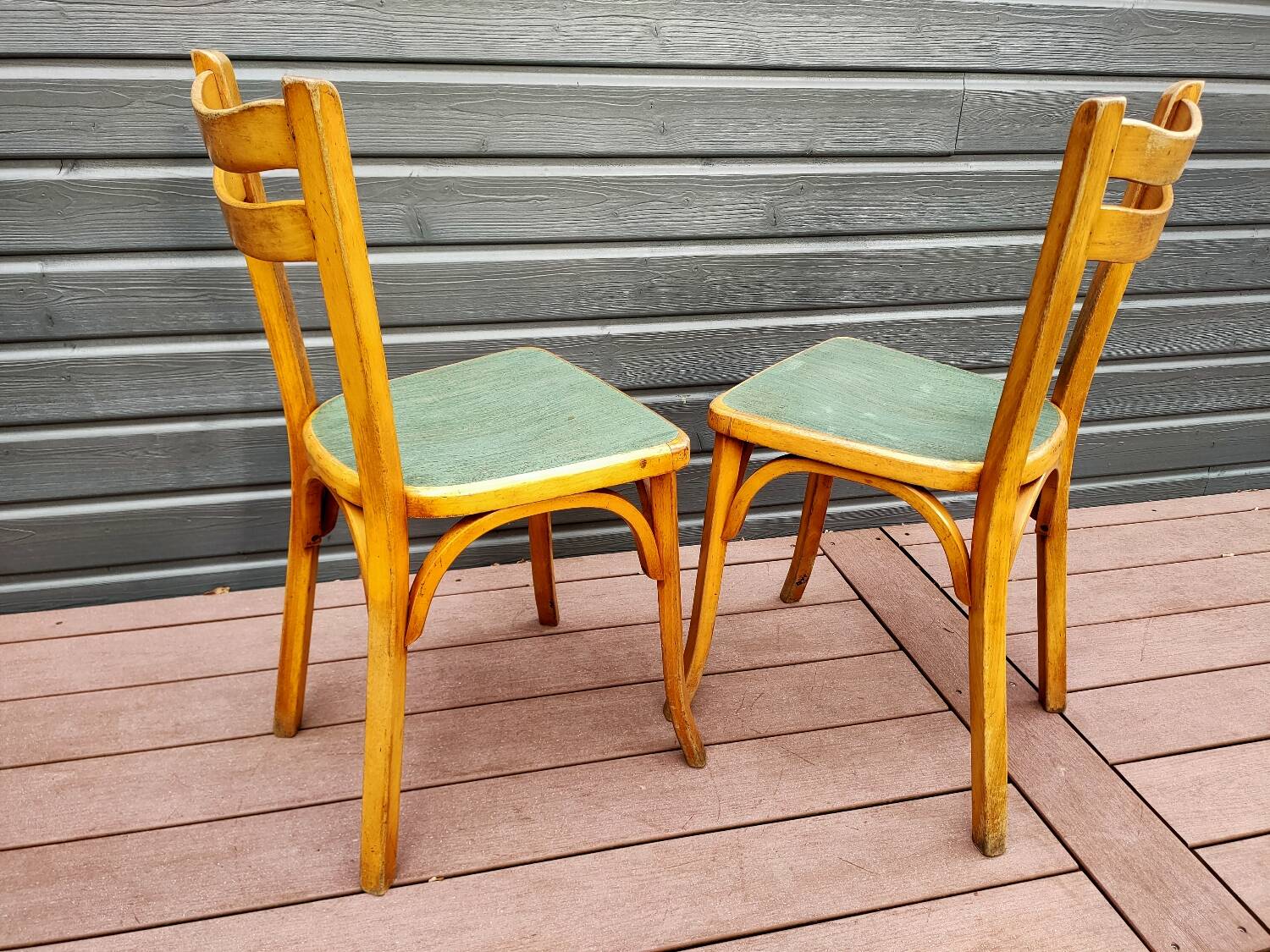 Pair of Baumann bistro chairs