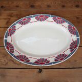 Ancien plat ovale en faïence "Horizon" St Amand