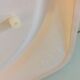 White ceramic square clock, vintage 60/70