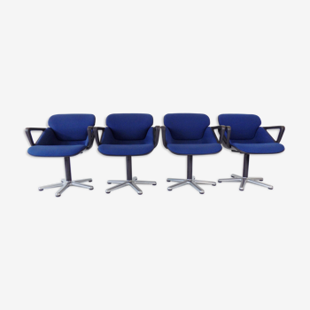Ensemble de 4 chaises de salle à manger par Hans Roericht, Wilkhahn modèle 190