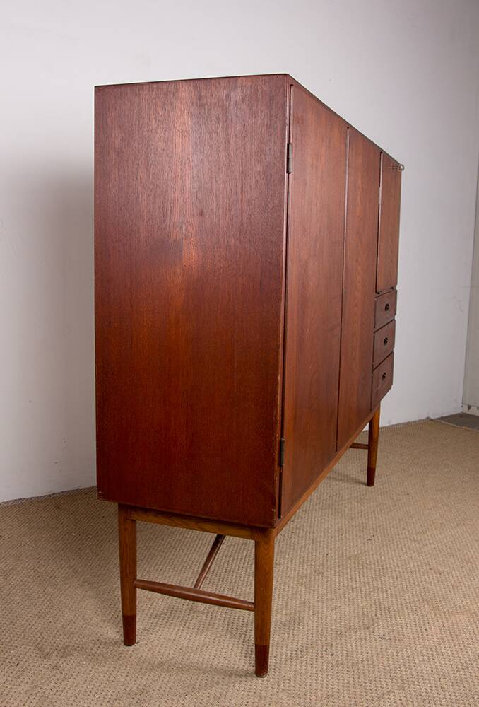 Danish Teak Highboard by Kurt Ostervig for Randers Mobelfabrik 1960.