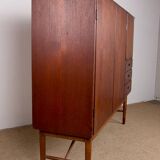 Danish Teak Highboard by Kurt Ostervig for Randers Mobelfabrik 1960.