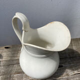 White pitcher earthenware Creil and Montereau nineteenth
