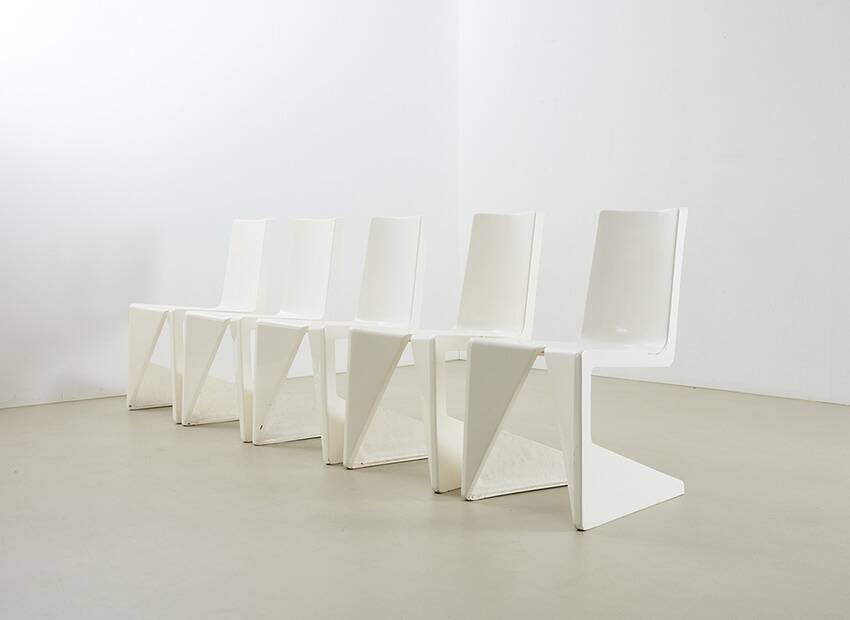 Set of 5 LRC Chairs by Architect Wiel Arets for Lensvelt Netherlands 2005