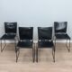 Chaises empilables en cuir par Toyoda Hiroyuki pour ICF années 1980, lot de 4