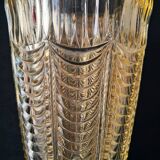 Large Art Deco Style Clear Pressed Glass Vase