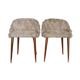 Pair of chairs moumoute wooden compass legs year 60