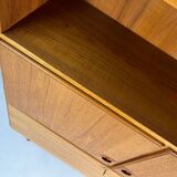 Vintage teak highboard cabinet shelf 70s Danish design