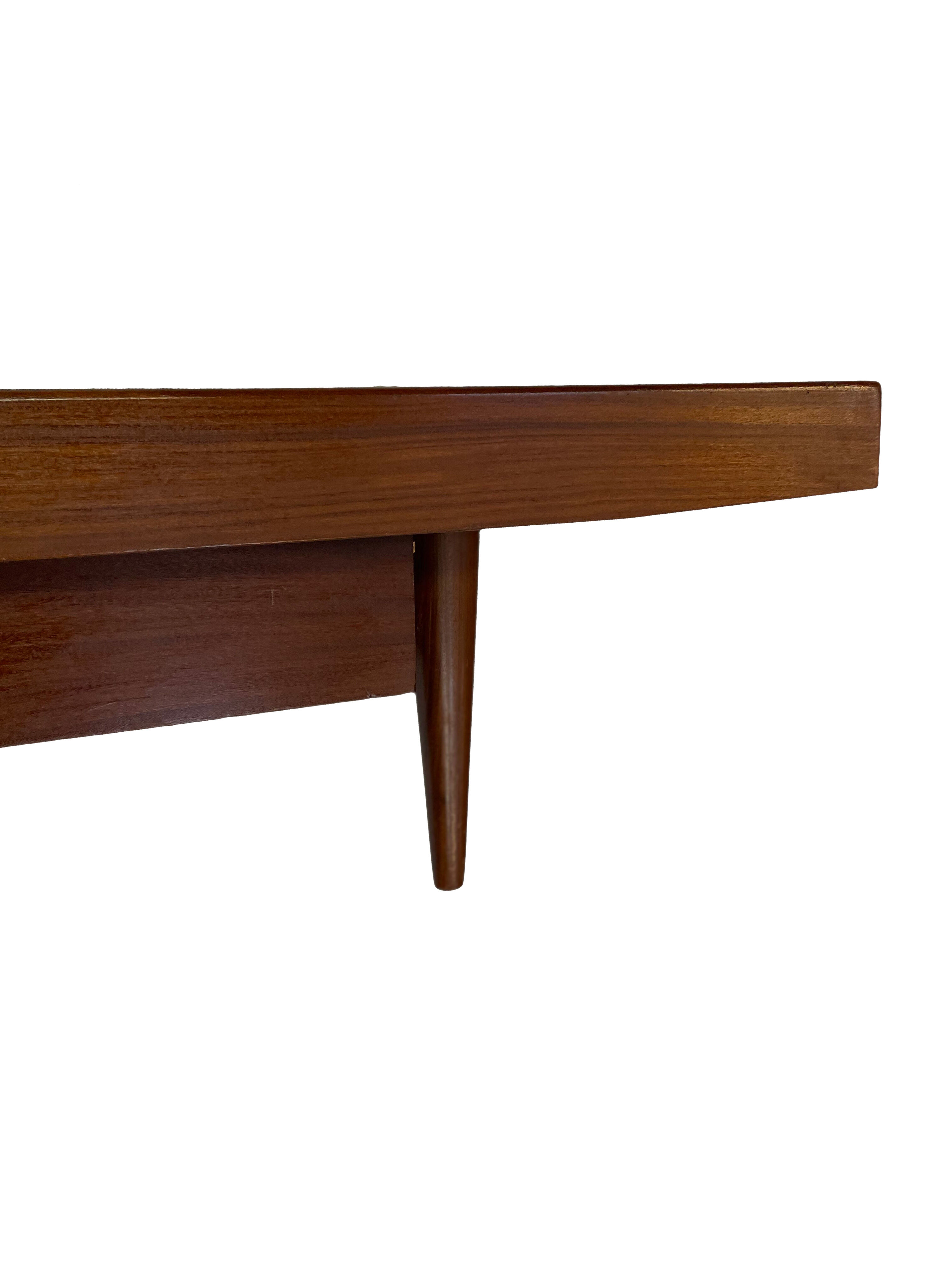 Teak daybed 1960s minimalist design with drawers