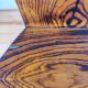 Vintage solid wood chair, popular art, brutalist style, 1950s, heart-shaped backrest.