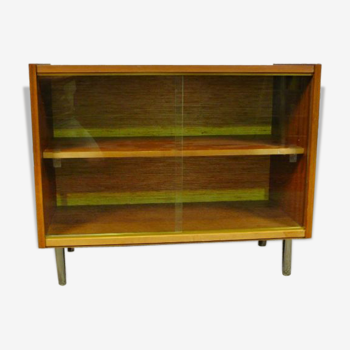 Showcase low shelf mahogany vintage 1960 / 1970