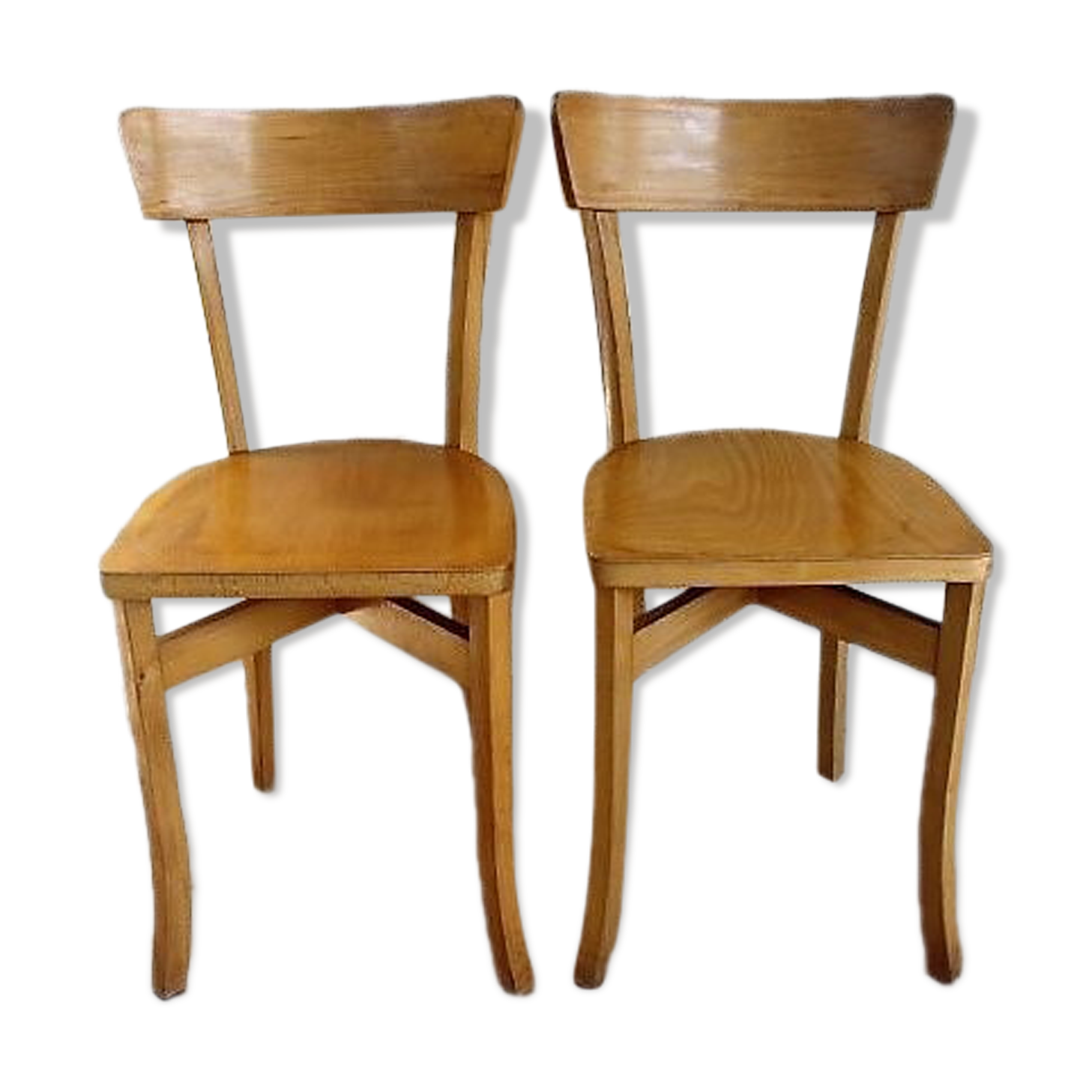 Duo de chaises bistrot années 60