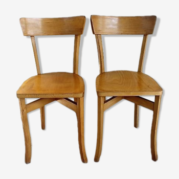 Duo of bistro chairs 60s