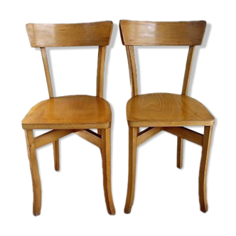 Duo of bistro chairs 60s