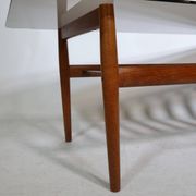 Mid-Century Design Teak Coffee Table with Smoked Glass by Möbel Mann, 1960s