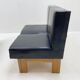 Leather & Oak Wood Modular Sofa and Chairs, 1970's