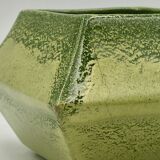 Vintage Ceramic Vase in Sage Green Bertoncello Handmade Decor, Italy, 1970s