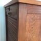 Vintage curtain binder in solid brown oak year 50