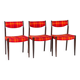 3 Scandinavian chairs, circa 1970
