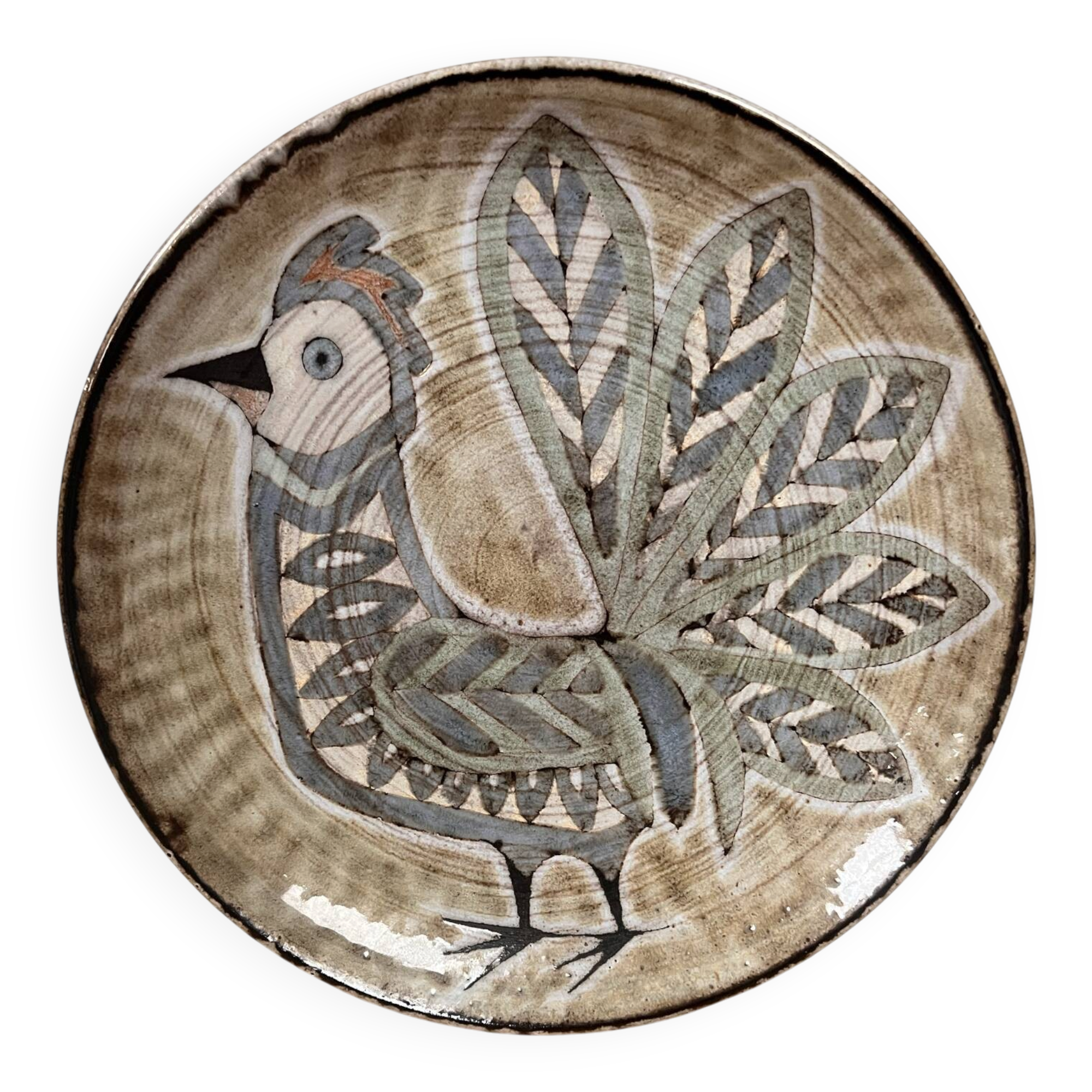Ceramic plate the old mill Vallauris Perot