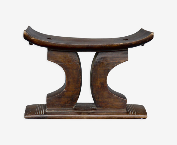Tabouret africain antique en bois ashanti