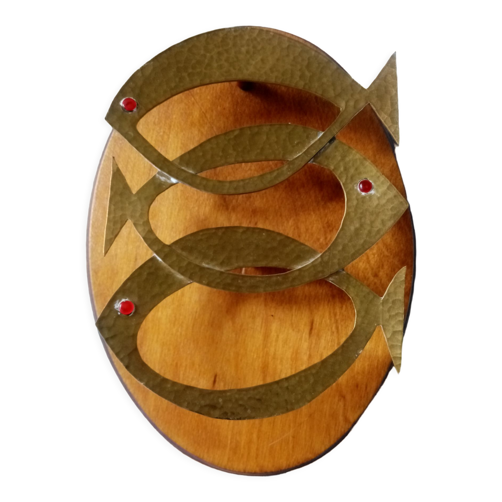 Wall decoration in low relief of fish stylises 70 years