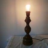 Turned wooden lamp foot