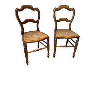 Paire de chaises en bois