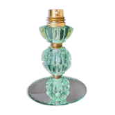 Lampe de chevet en cristal vert Attribuée à Jacques Adnet pour Bacarrat