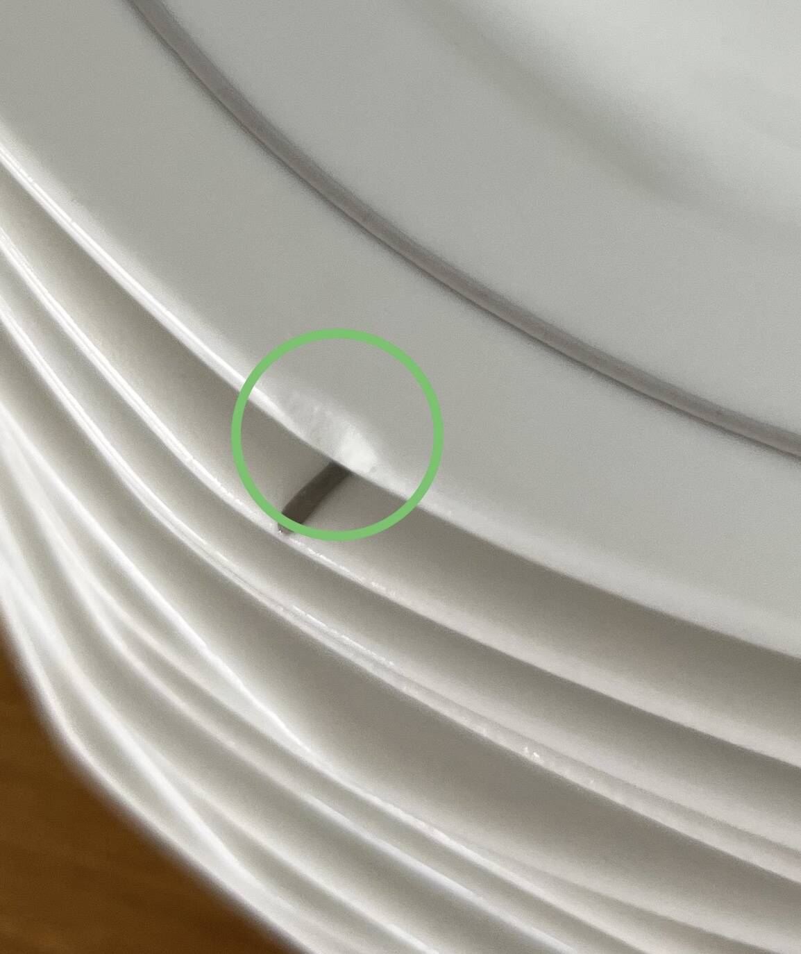 Set of 10 Art Deco porcelain dessert plates