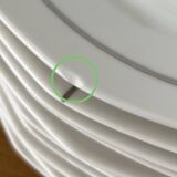 Set of 10 Art Deco porcelain dessert plates