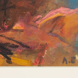 Abstract Composition, Oil on Plate, 73 x 73 cm
