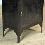 Polished iron medical cabinet, 1930s
