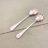 Silver metal salad cutlery, Empire model