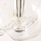 1 of 6 Large transparent glass pendant by Peill & Putzler, Germany, 1970s