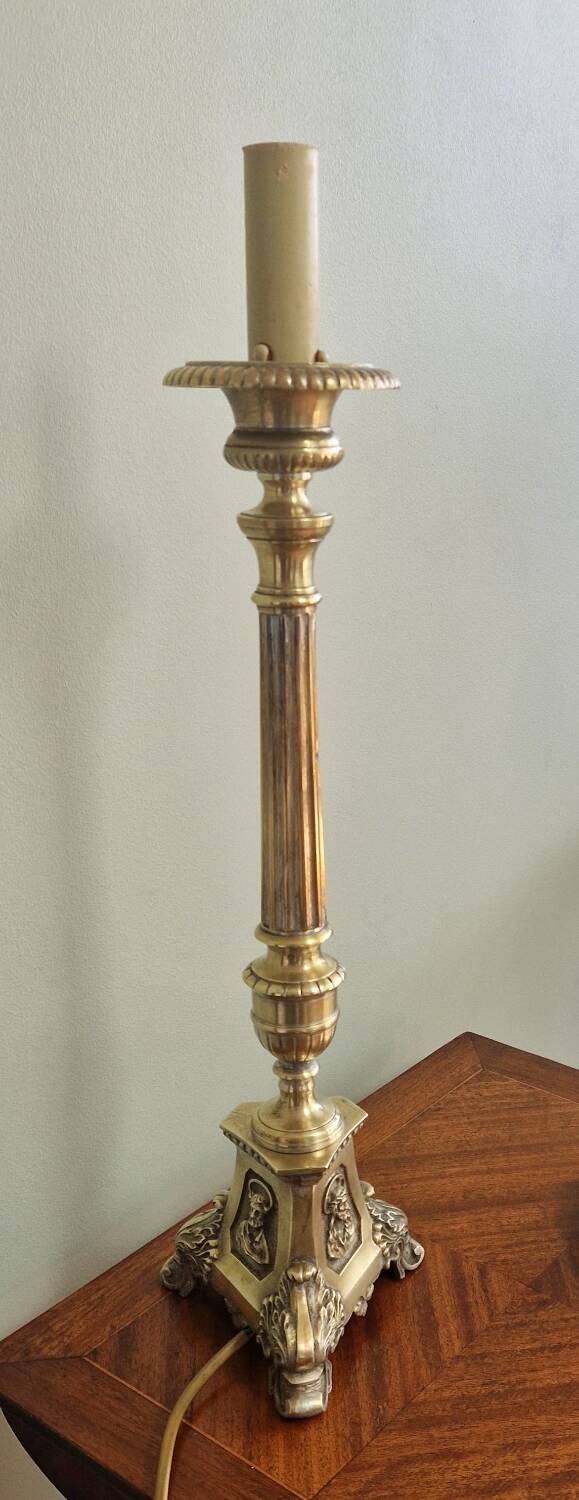 Church candle lamp base, early 20th century