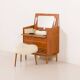 Danish teak dresser with hidden vanity and lights, 1960s