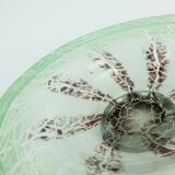 fantastic large WMF art deco ikora glass BOWL karl wiedmann 1930s green and