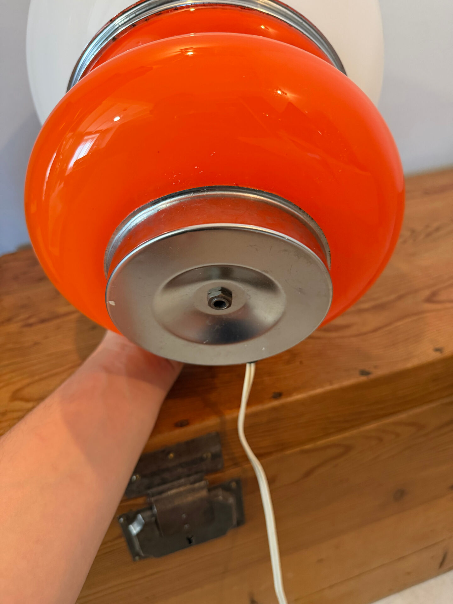 Space age design table lamp in Murano glass by Carlo Nason