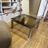 Chrome metal coffee table