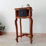 Antique pedestal table in solid oak from the 40s/50s