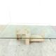 Vintage travertine coffee table, 1970s