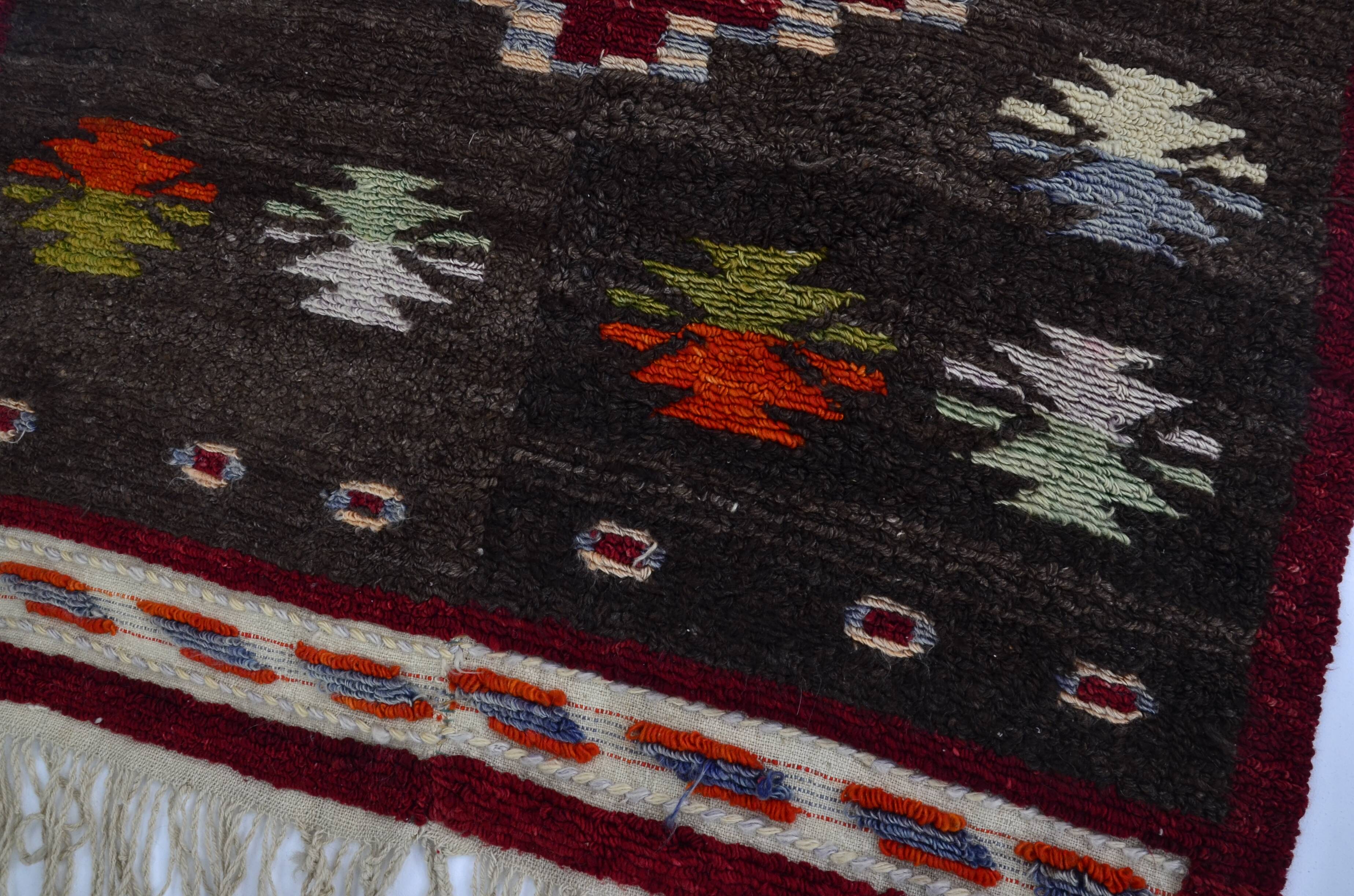 Tapis décoratif à pompons anatolien sku 3068