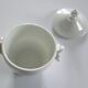 6 glassed antique porcelain covered jars for foie gras or entremets