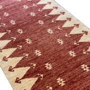 Vintage Afghan Ziegler Tapis Tissé à la main Rust Wool Runner - 77x450cm